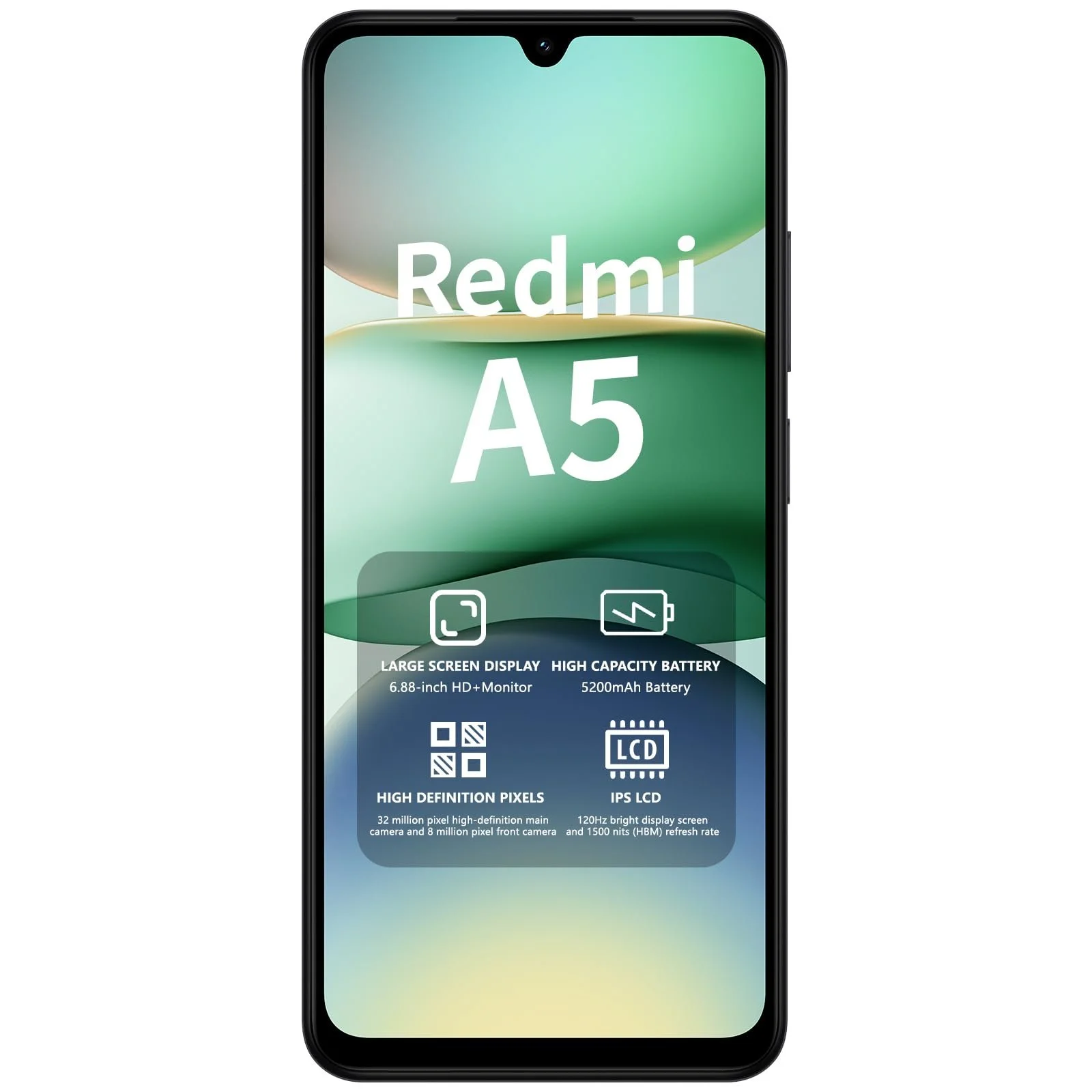 Смартфон XIAOMI Redmi A5 4GB/128GB 6.88 дюйма 32MP Black, фото №2 Смартфон XIAOMI Redmi A5 4GB/128GB 6.88 дюйма 32MP Black, фото №2