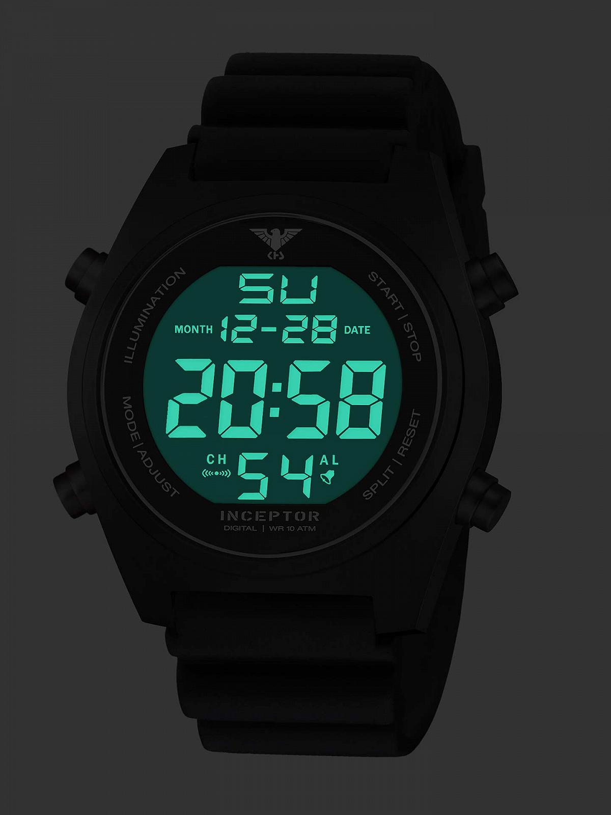 Часы KHS Inceptor Black Steel Digital KHS.INCBSD.DB Diverband Black Черный Ремешок, фото №2
