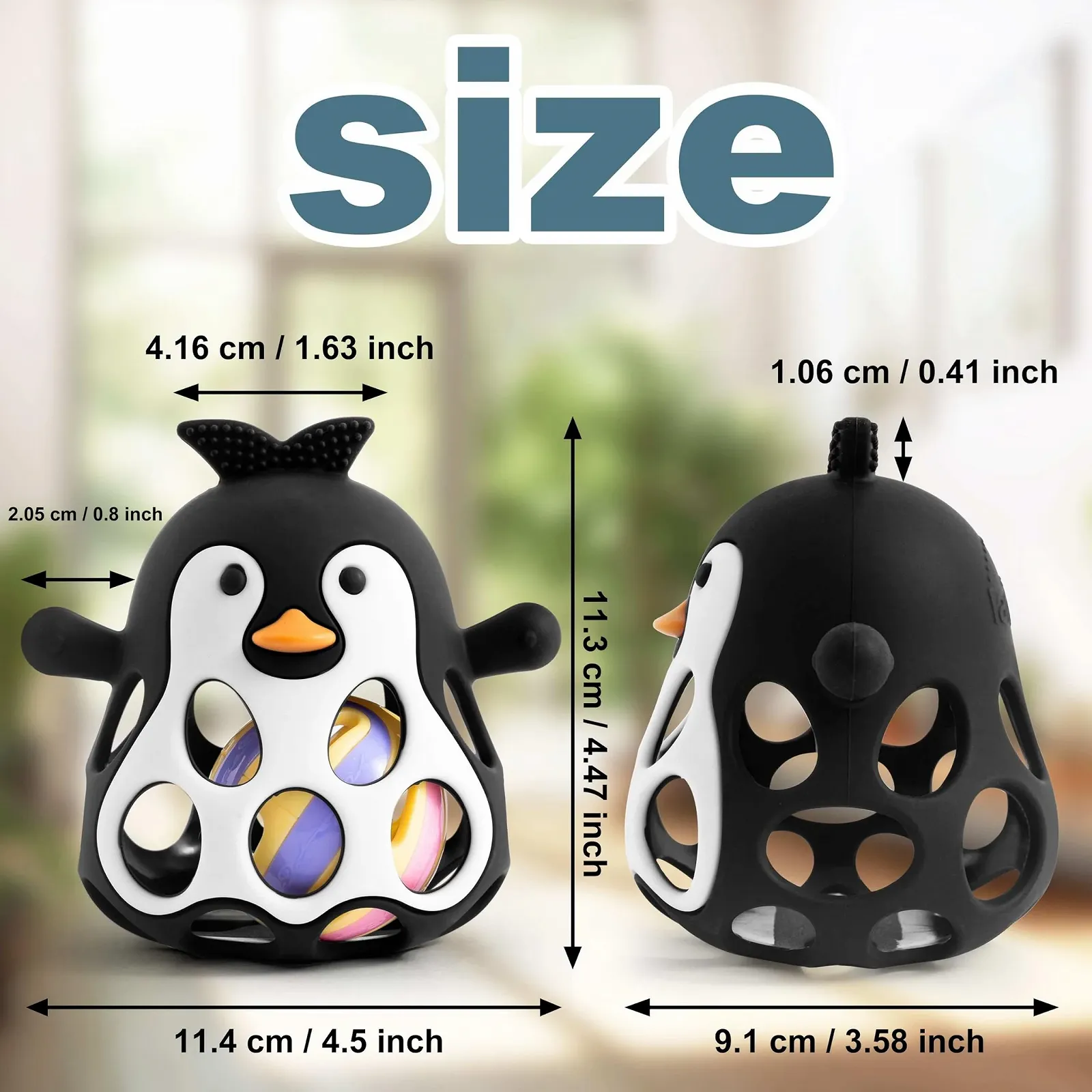 Погремушка-прорезыватель Farout Пингвин, игрушка для развития моторики Oball, розовый, фото №3 Погремушка-прорезыватель Farout Пингвин, игрушка для развития моторики Oball, розовый, фото №3