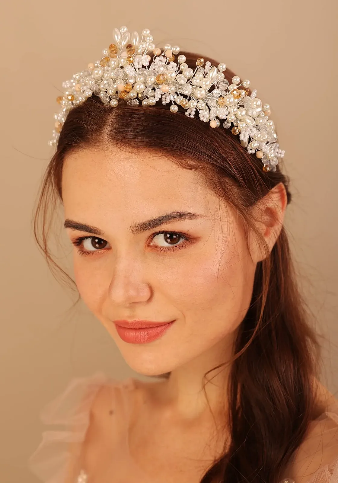 Тіара для волосся срібляста ручної роботи, фото №1