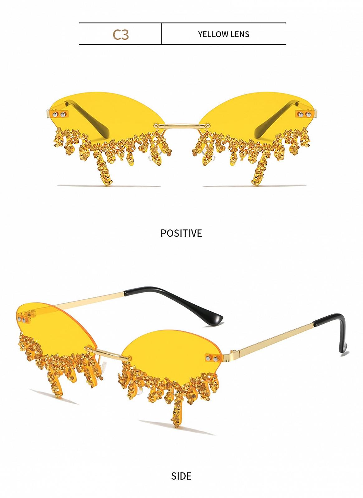 Винтажные солнцезащитные очки каплевидной формы YAMEIZE для женщин и мужчин, без оправы, с металлической оправой, защита от UV400, для вечеринок, смешные, Хэллоуин, фото №7 Винтажные солнцезащитные очки каплевидной формы YAMEIZE для женщин и мужчин, без оправы, с металлической оправой, защита от UV400, для вечеринок, смешные, Хэллоуин, фото №7