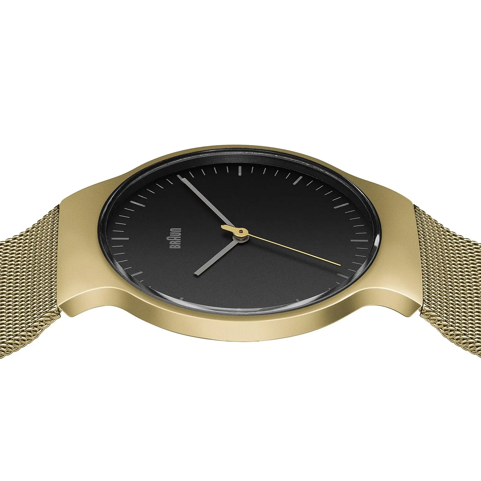 Мужские часы Аналоговые Кварцевые Braun Slim BN0211BKGDMHG Черный, Золотой, фото №5