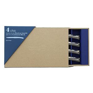 Набор ножей Opinel Table Chic Ламинированная береза, черный, 4 ножа, длина лезвия 10 см, дерево synthetic.ua - Фото 1