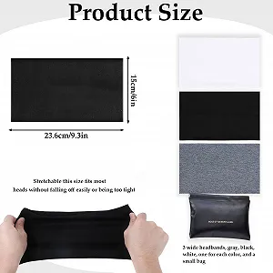 Набор широких повязок на голову (3 шт.), эластичные synthetic.ua - Фото 1