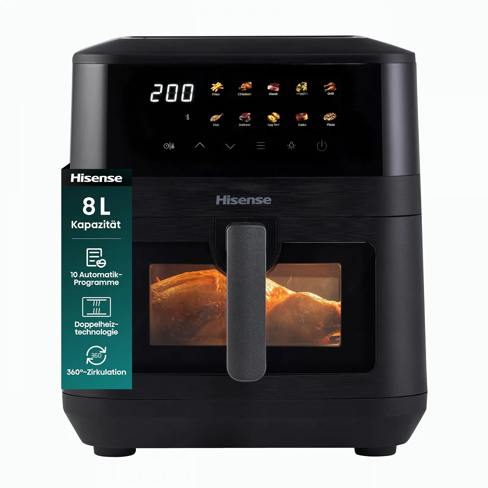 Мультипіч Hisense HAF2100DCD 2100 Вт 7.7 л 10 програм Black 40.1 x 31 x 35 см, фото №1 Мультипіч Hisense HAF2100DCD 2100 Вт 7.7 л 10 програм Black 40.1 x 31 x 35 см, фото №1