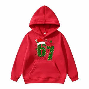 Худи для девочки Festive Christmas Jumper Флисовая с длинными рукавами и милым принтом 152 - Фото 1