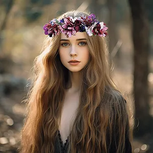 Вінок для волосся з квітів synthetic.ua - Фото 1