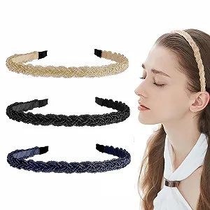 Обруч Плетенка Женский с Жемчужинами 3 шт - Фото 1