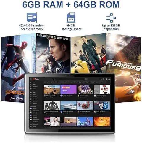 Планшет 10" TIBUTA SmartPad A40 (2+4)/64 Gb 4 ядер Android 14 5000 mAh Сірий, фото №3 Планшет 10" TIBUTA SmartPad A40 (2+4)/64 Gb 4 ядер Android 14 5000 mAh Сірий, фото №3