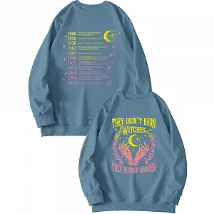 Свитшот MLZHAN С длинными рукавами Они сжигали женщин, а не ведьм synthetic.ua - Фото 1
