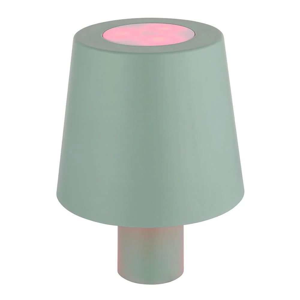 Настольная лампа GLOBO Bottle Light LED декоративная садовая для террас, 3 Вт 130 лм, теплый белый свет, 10.6 x 13 см, бледно-зеленая, фото №1