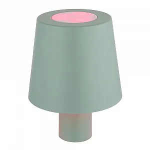 Настольная лампа GLOBO Bottle Light LED декоративная садовая для террас, 3 Вт 130 лм, теплый белый свет, 10.6 x 13 см, бледно-зеленая - Фото 1