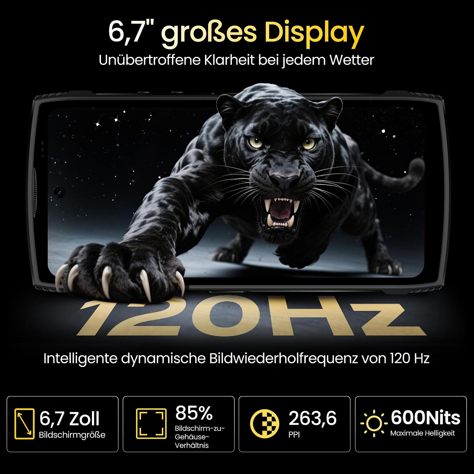 Защищенный смартфон LAGENIO Panther 2 Pro Android 15 24GB RAM 256GB ROM/1TB 50MP + 8MP 6.7" HD+ 120Hz 5150mAh/18W Dual 4G SIM NFC GPS OTG, фото №7