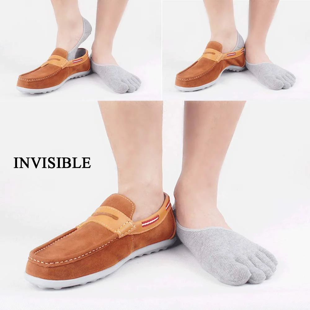 Носки CaiDieNu Короткие Цветные Спортивные для тренировок и отдыха, Подходят для обуви с пальцами, Высококачественная гребенная хлопчатобумажная ткань и открытая пятка, фото №3