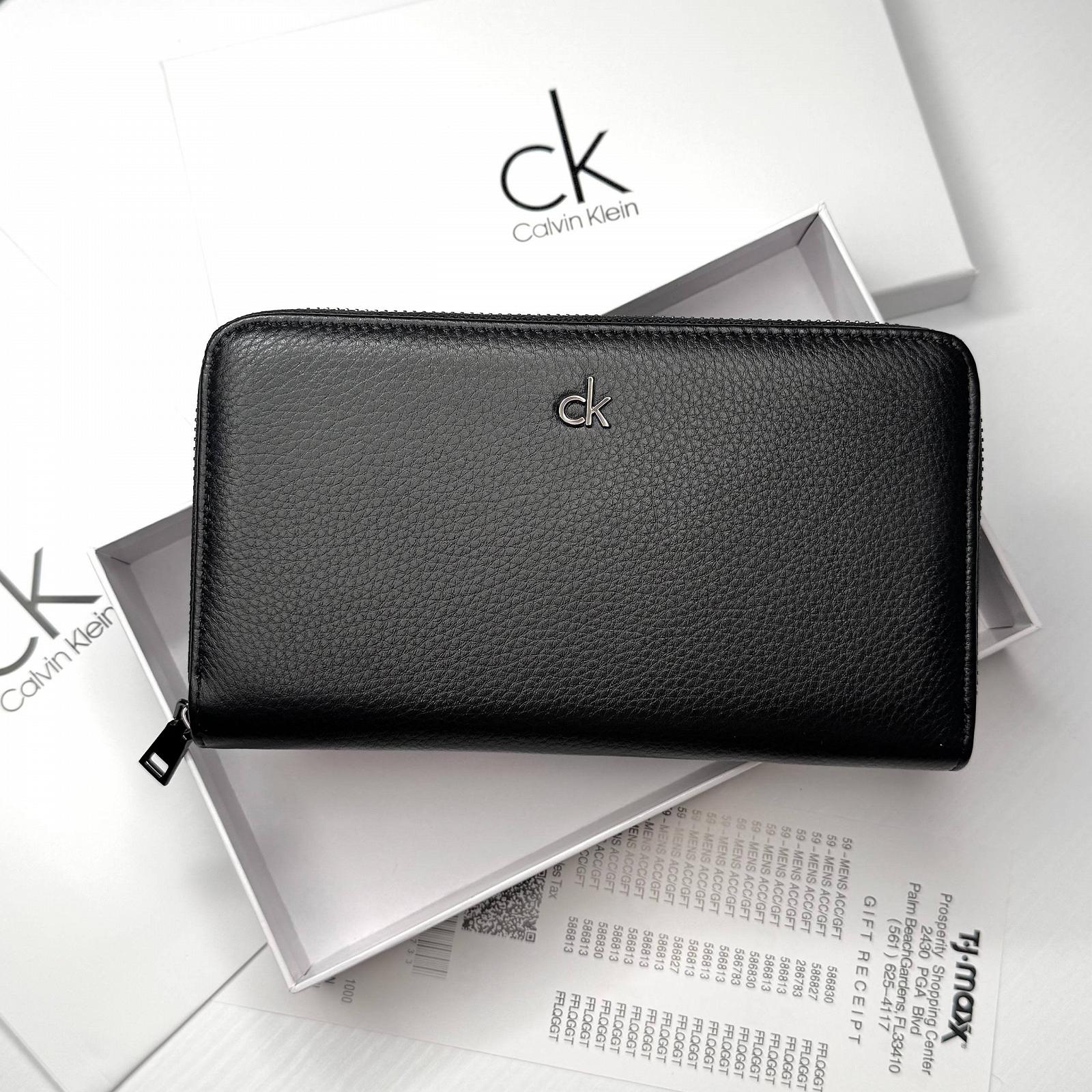 Чоловічий брендовий гаманець на блискавці Calvin Klein шкіряний клатч для чоловіка, фото №1