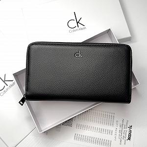 Чоловічий брендовий гаманець на блискавці Calvin Klein шкіряний клатч для чоловіка - Фото 1