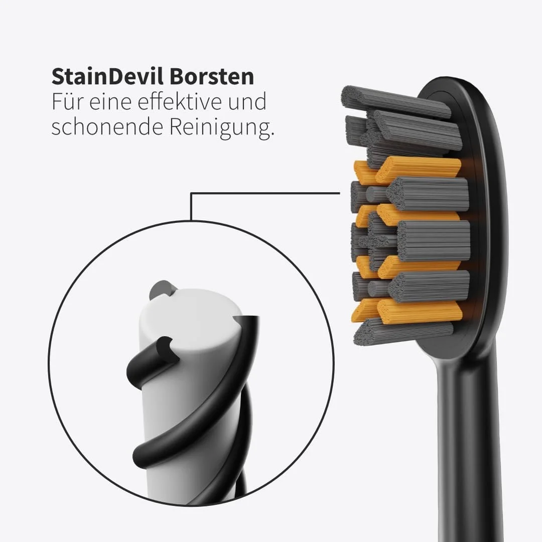 Сменные насадки Zahnheld Pro X-Clean Средней жесткости для звуковой зубной щетки Gero Sonic 3 шт., фото №4