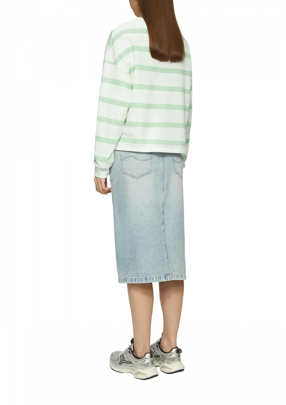 Свитшот QS В полоску Со спущенными плечами, фото №6