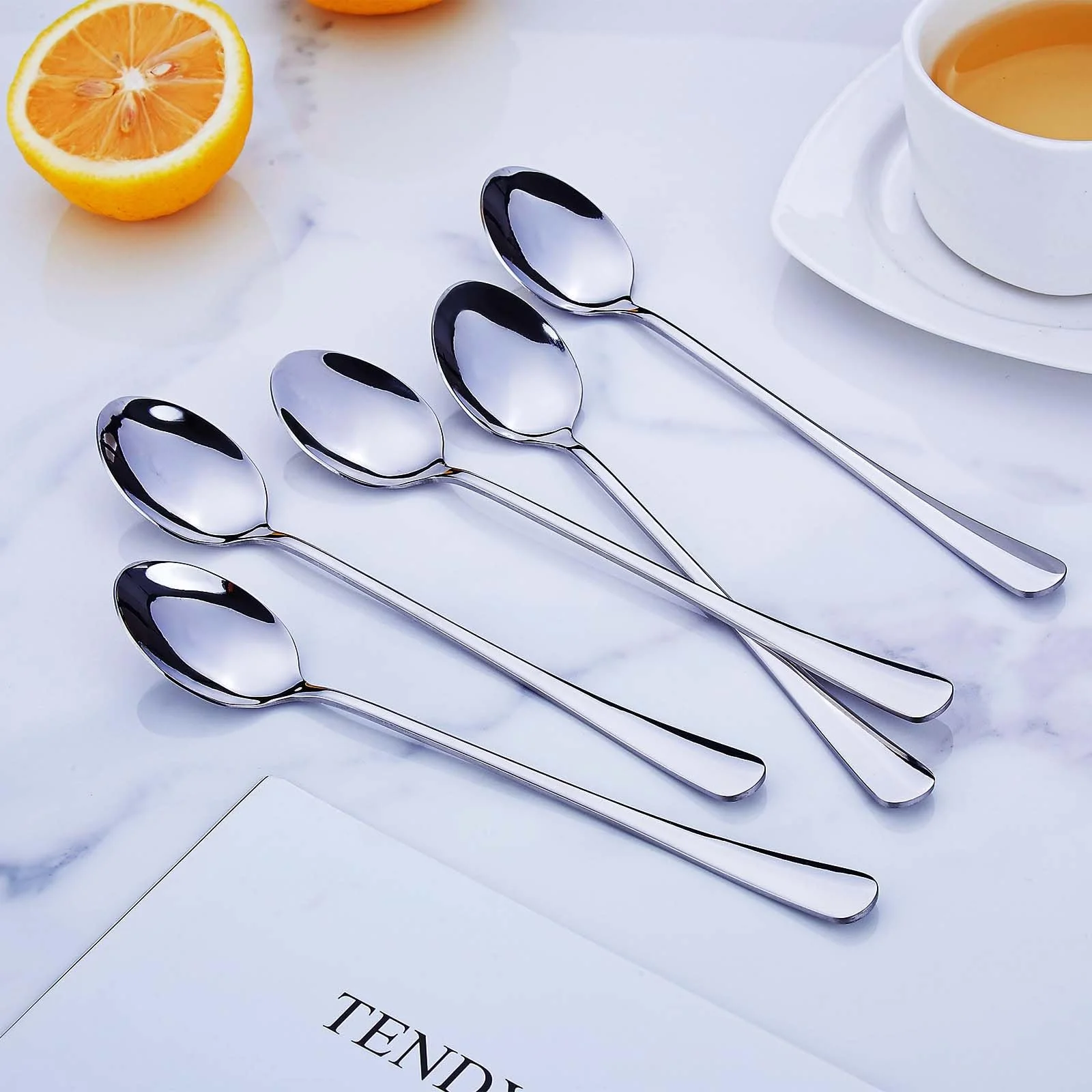 Ложка для лате макіато PionStar з нержавіючої сталі, набір 24 шт, 19.5 см, фото №6