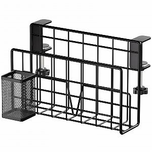 Вертикальная Подставка для Ноутбука THYGIFTREE с Держателем для Ручек, Полка с Зажимом Черный synthetic.ua - Фото 1