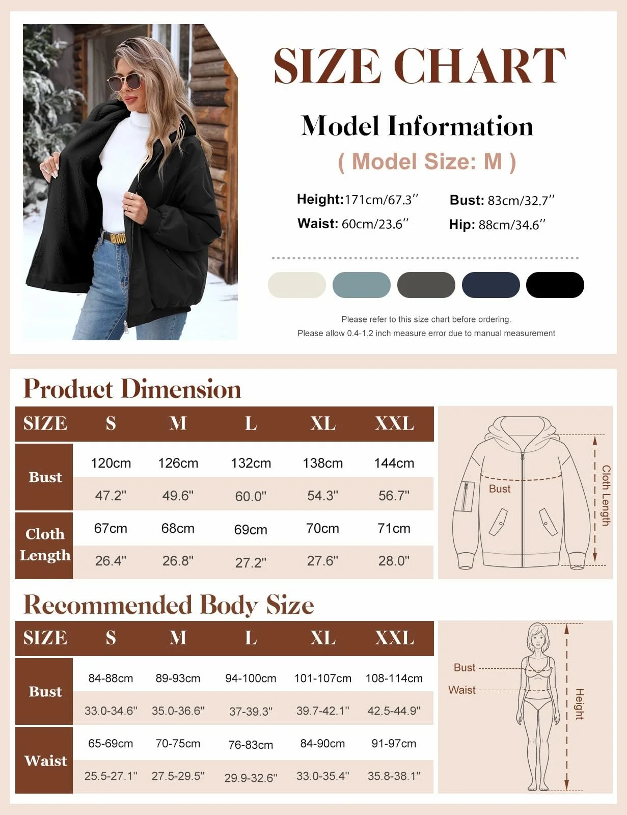 Куртка Vancavoo Зимова Жіноча Тепла Флісова Підкладка, фото №6