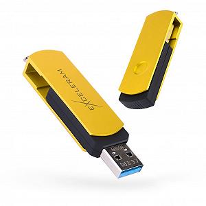USB флеш-накопитель Exceleram 64gb P2 Series Yellow2/Black USB 3.1 Gen 1 EXP2U3Y2B64 - Фото 1