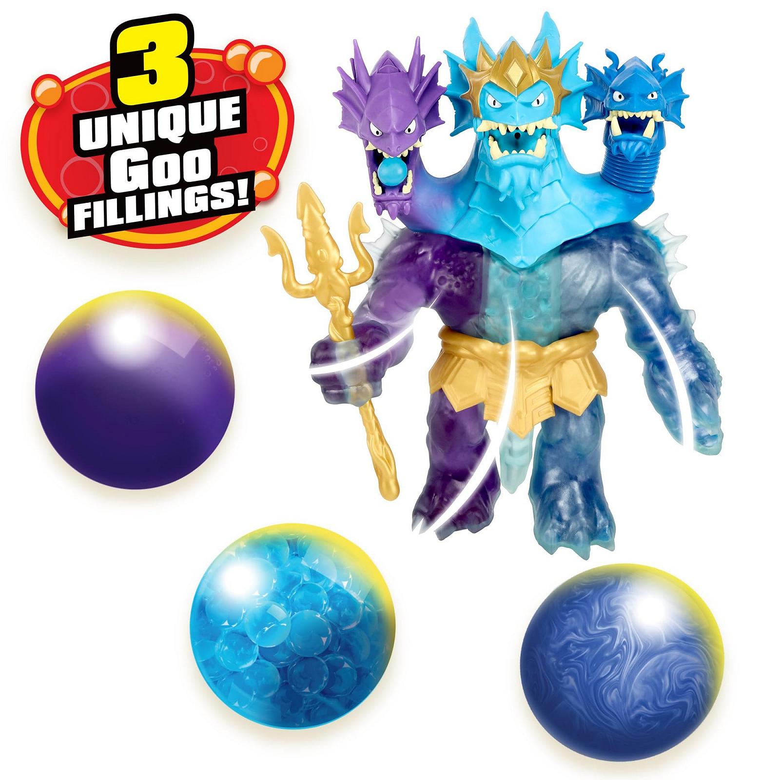 Фігурка Heroes of Goo Jit Zu Deep GOO Sea King Hydra з потрійною силою слизу, 3 головами, світловими та звуковими ефектами, фото №4