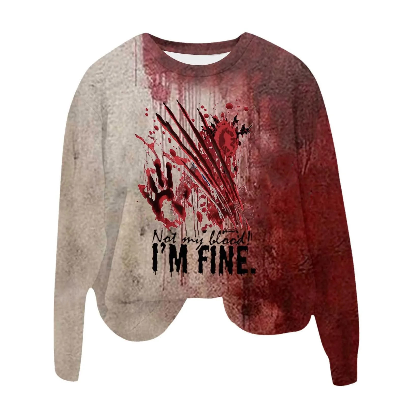 Женский свитшот 2025, с круглым вырезом, длинными рукавами, однотонный для осени, фото №4