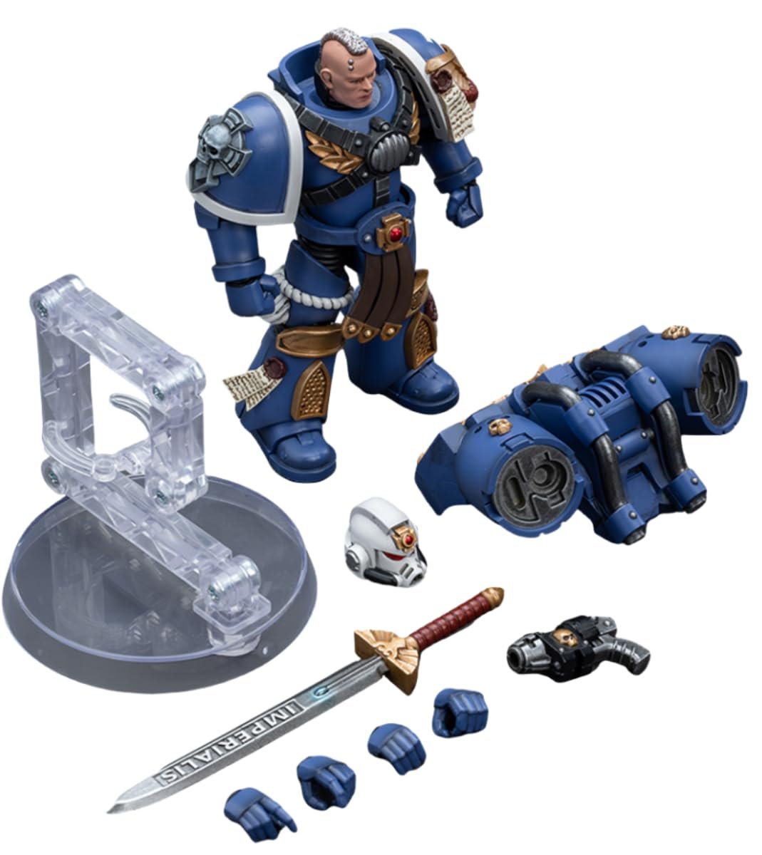 Фигурка Коллекционная JoyToy Warhammer 40k Ultramarines Vanguard Veteran Sergeant 1:18 (Sergeant JT8018), фото №7