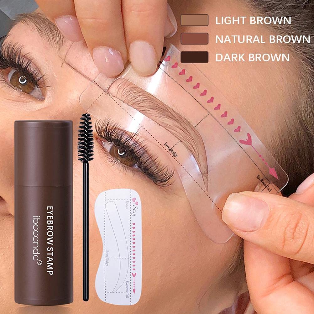 Набір штампів для брів з трафаретом і 2 пензлі Makeup Tools, фото №3