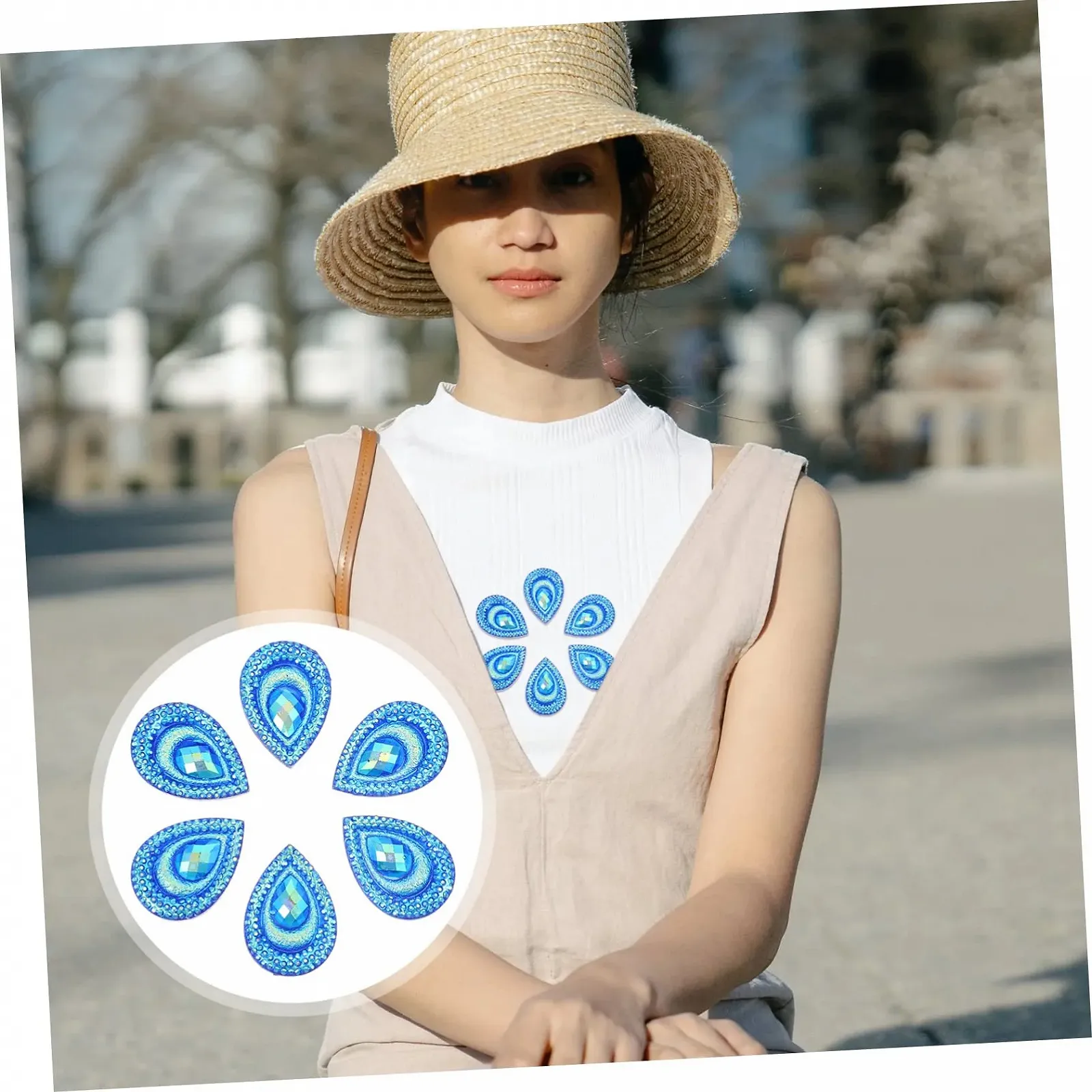 Краплі LALAFINA 2 набори Декоративні діаманти для оздоблення весільної сукні, фото №7