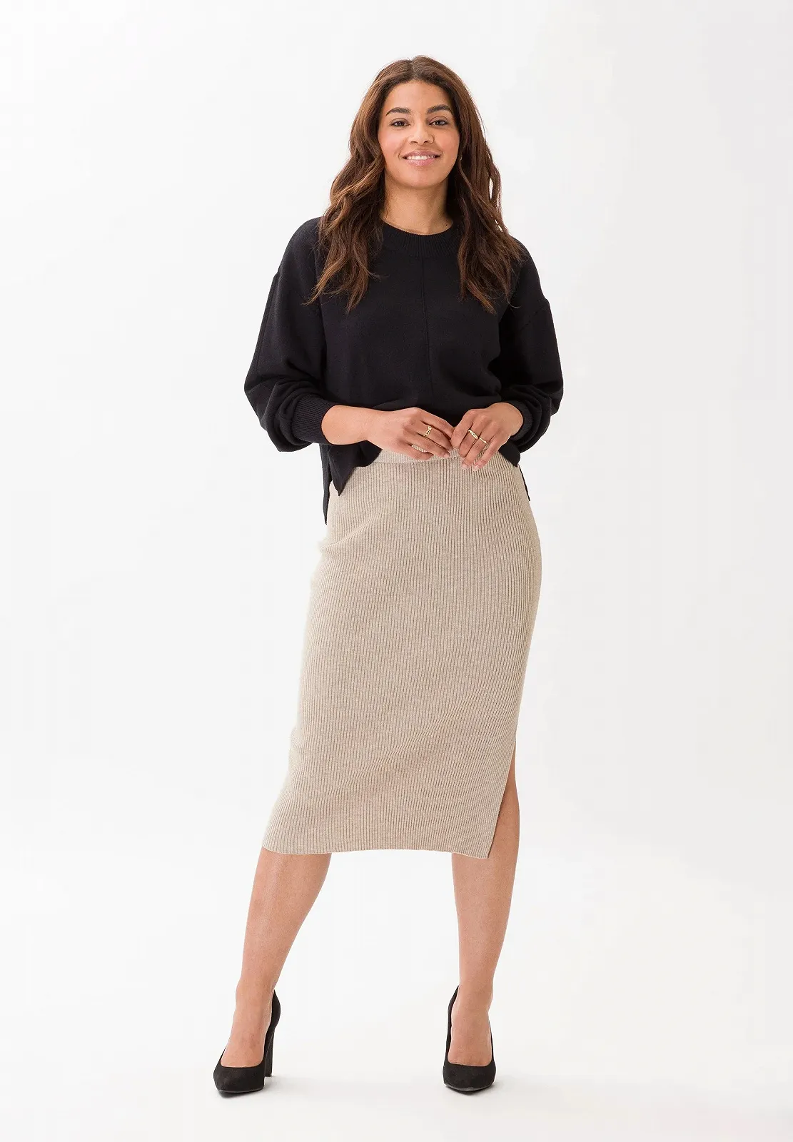 Женский свитер Les Lunes The Nola Sweater Черный - L, фото №2