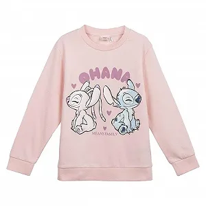 Свитшот Disney Stitch для девочек, мягкий хлопковый пуловер, подарок из джерси для девочек, размеры от 6 до 14 лет - Фото 1