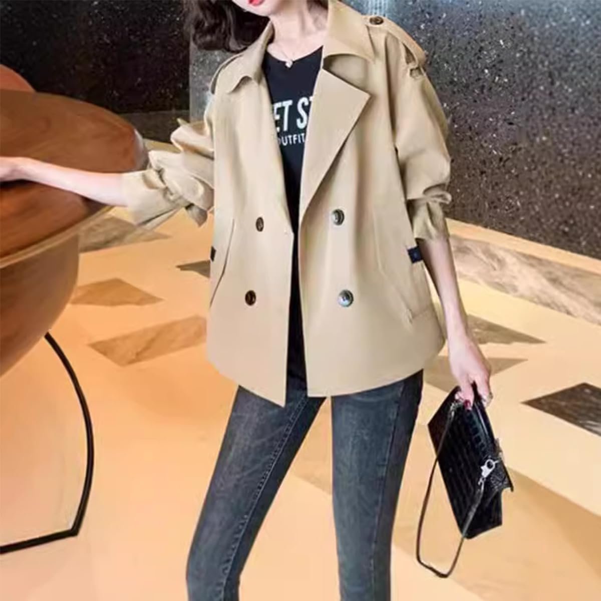 Тренчкот VNDUIFH Короткий Двобортний Жіночий, фото №6