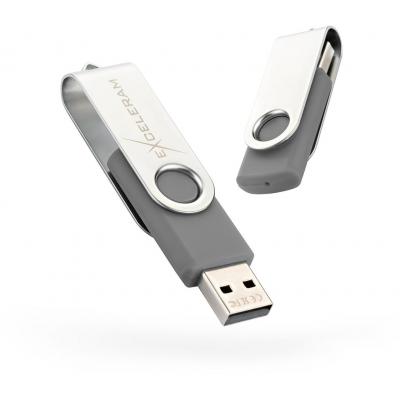 USB флеш-накопитель Exceleram 32gb P1 Series Silver/Gray USB 2.0 EXP1U2SIG32, фото №1