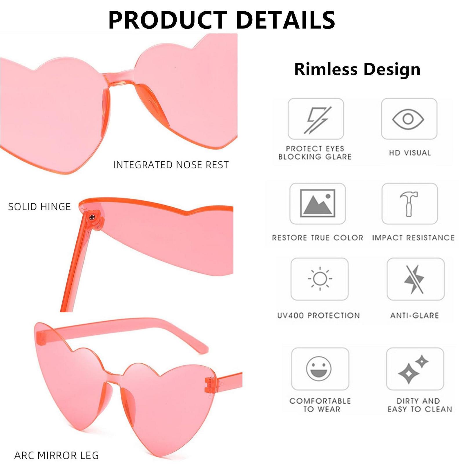 Солнцезащитные очки Сердце FSMILING 8 пар, фото №6