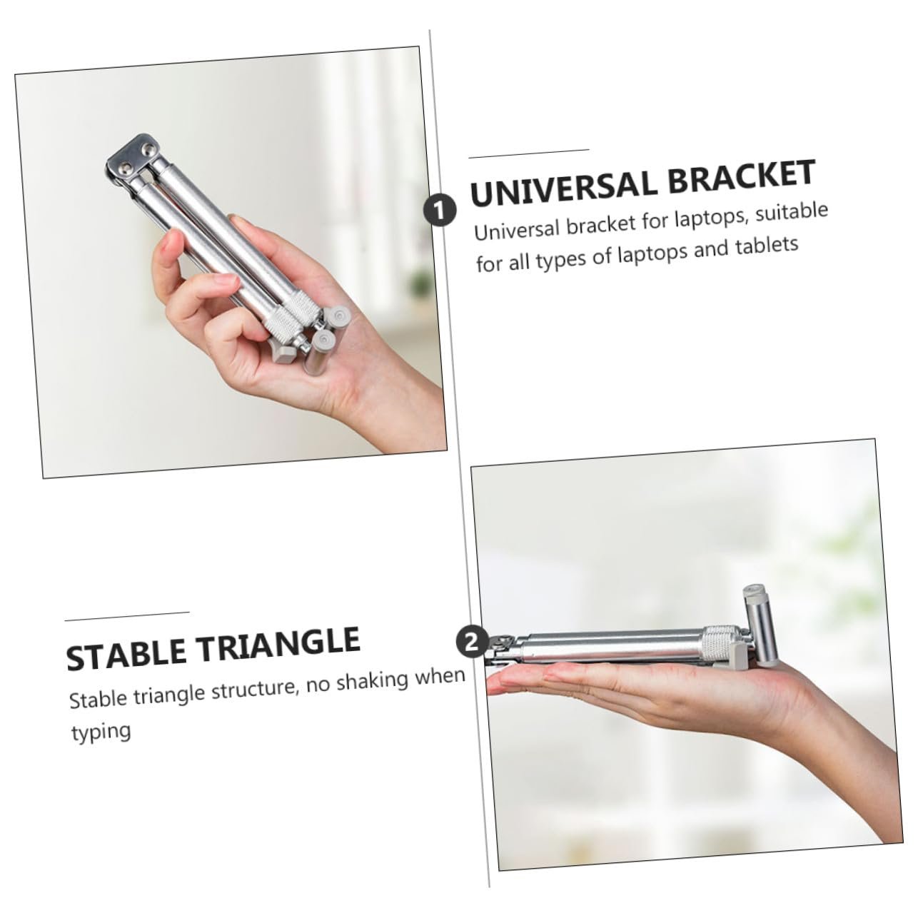 Підставка для ноутбука алюмінієва регульована складна, регульована по висоті, ергономічна, міцна, фото №9