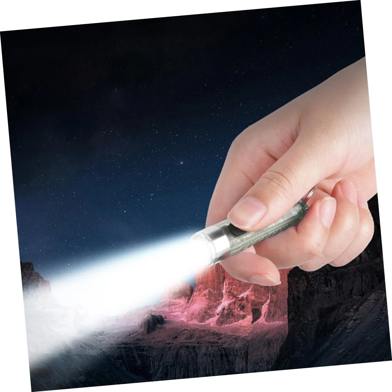 Світлодіодний ліхтарик DOITOOL USB Брелок USB Акумуляторний Auspc Нержавіюча сталь Маленький Підвісний, фото №4