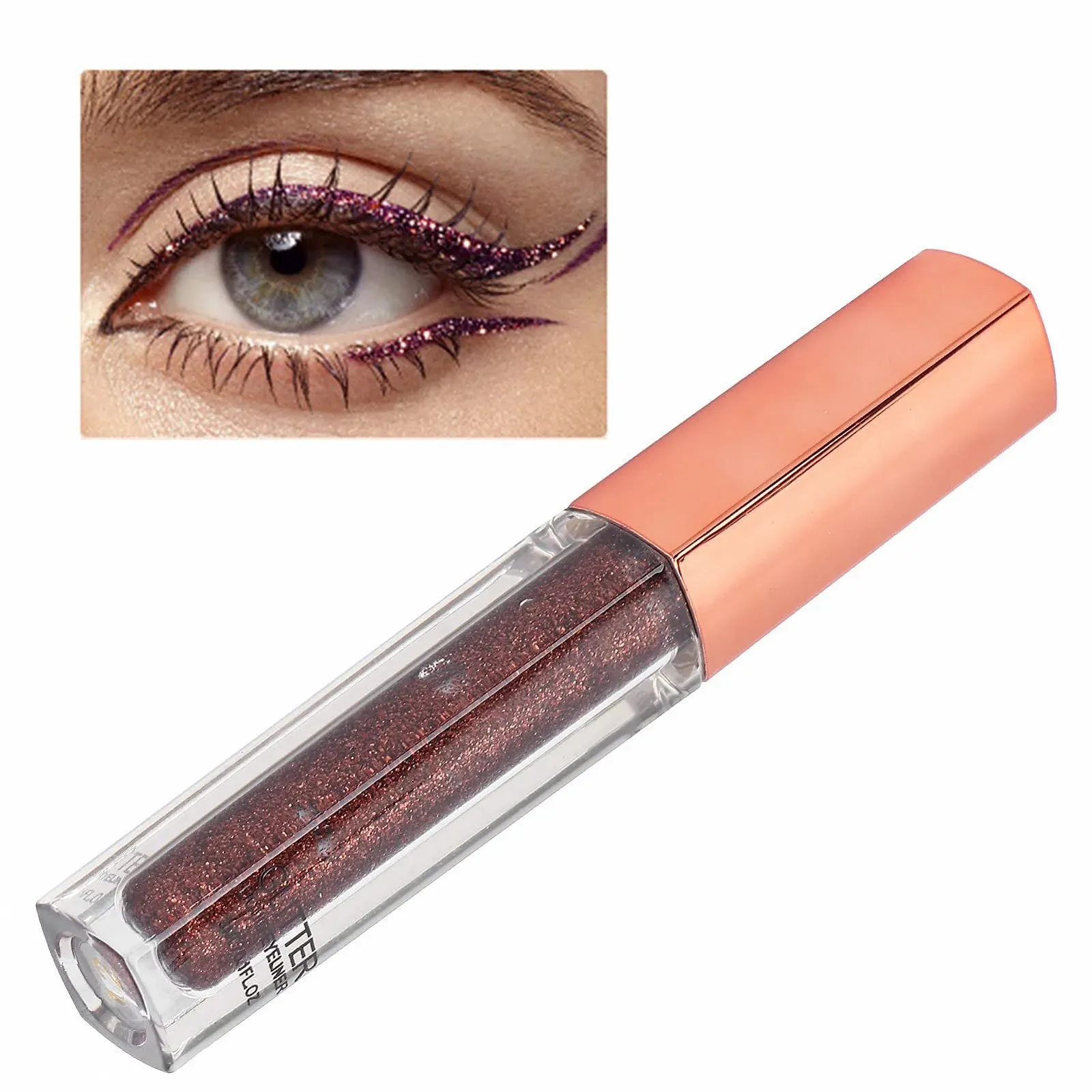 Рідка Підводка Glitter Liquid Eyeliner, рідка Matte Liquid Eyeliner, водостійка, стійка до плям, довговічна, фото №1