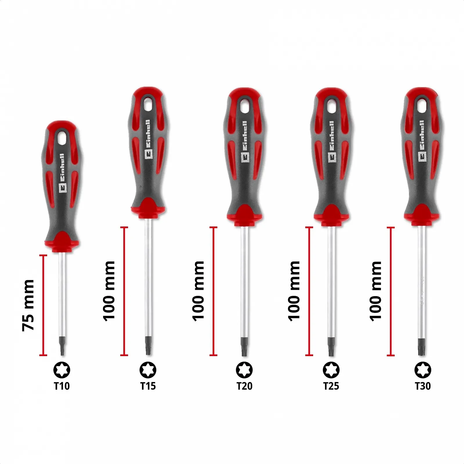 Набір викруток Einhell T-Profile 5 штук CrV Magnetic, фото №8
