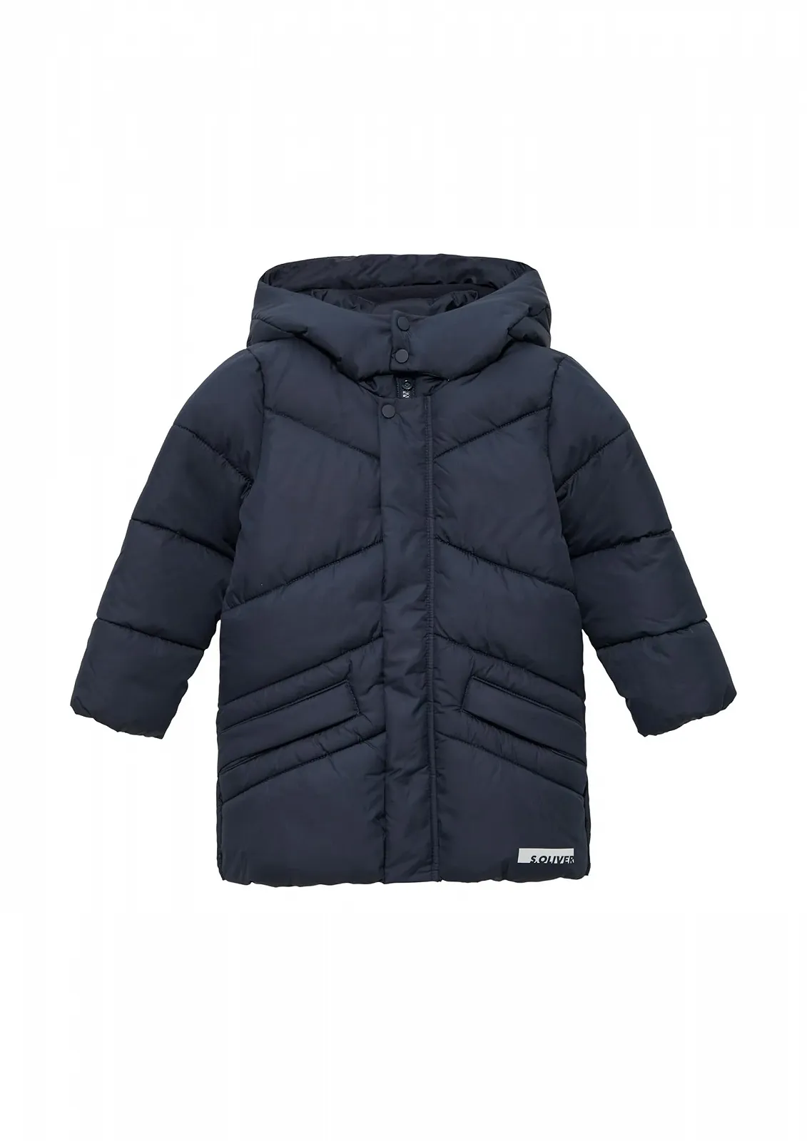 Пальто s.Oliver Junior для мальчиков 2159129 стеганое с фиксированным капюшоном, фото №1