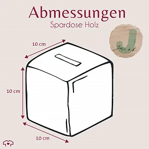 Скарбничка дерев’яна Initials Personalised з ініціалом Wood synthetic.ua - Фото 1