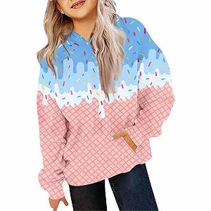 Девичий худи Теплый свитшот с капюшоном Детский худи Повседневный пуловер Худи на молнии Oversized худи Теплый свитшот с капюшоном synthetic.ua - Фото 1