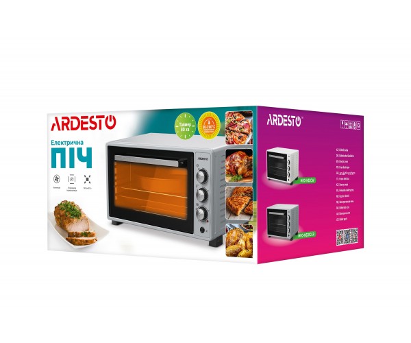 ARDESTO Електропіч 1700Вт 48л таймер підсвічув сірий, фото №10 ARDESTO Електропіч 1700Вт 48л таймер підсвічув сірий, фото №10