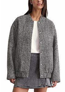 Перехідна куртка Marc O'Polo Denim Жіноча з візерунком ялинкою, Relaxed Fit - Фото 1