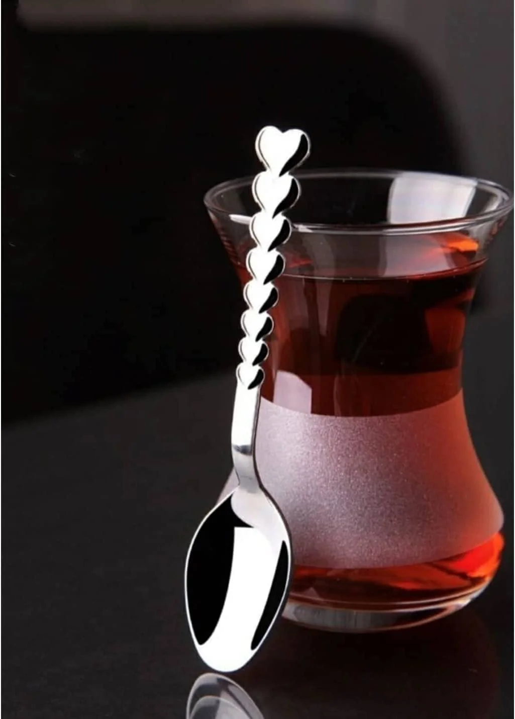 Набір чайних ложок у формі серця 6 шт, нержавіюча сталь, фото №4