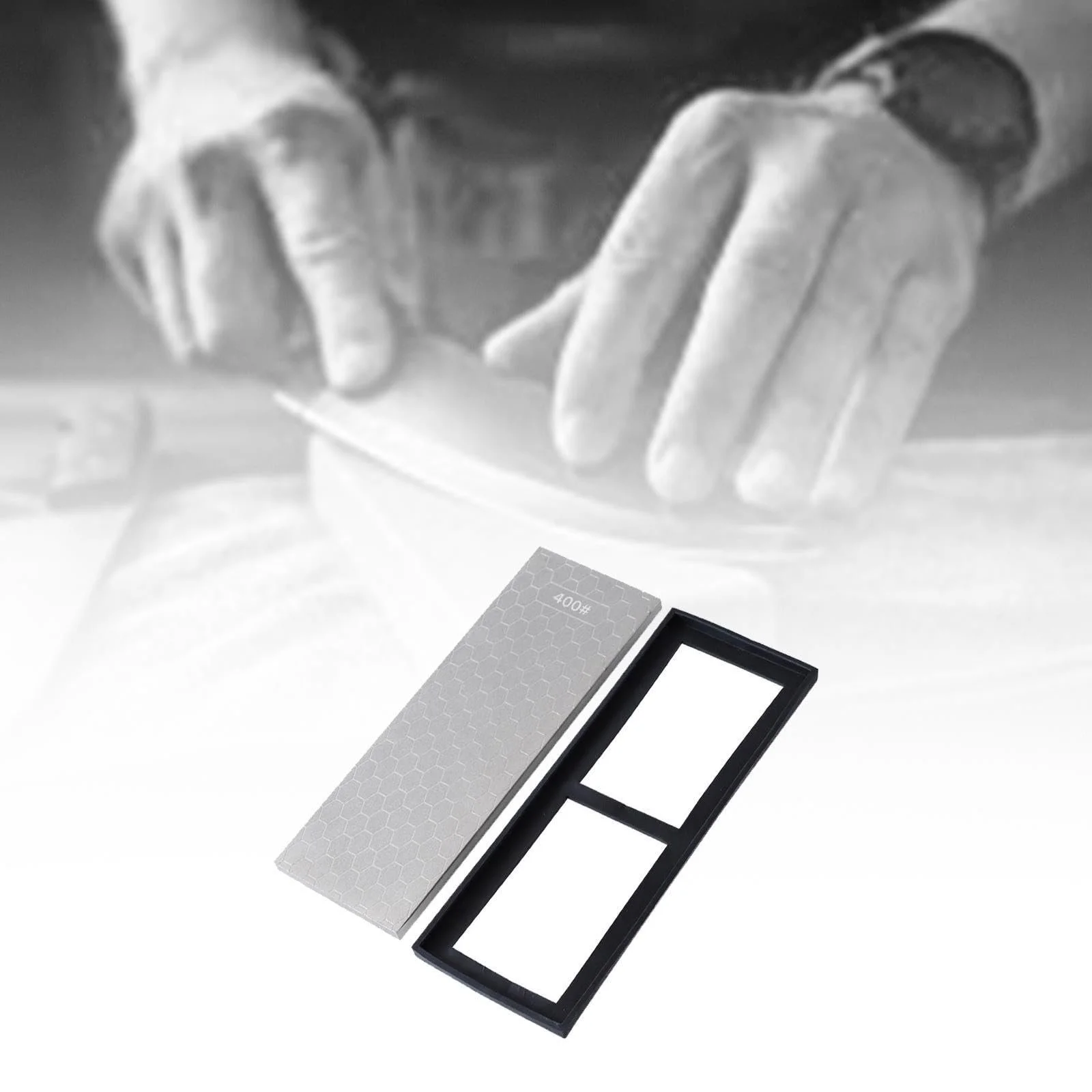Точильный камень алмазный с нескользящим основанием для пикника и кухни, фото №4