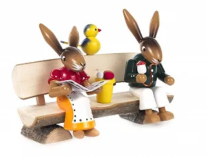 Скарбничка Rudolphs Schatzkiste Пара кроликів на лавці - Фото 1