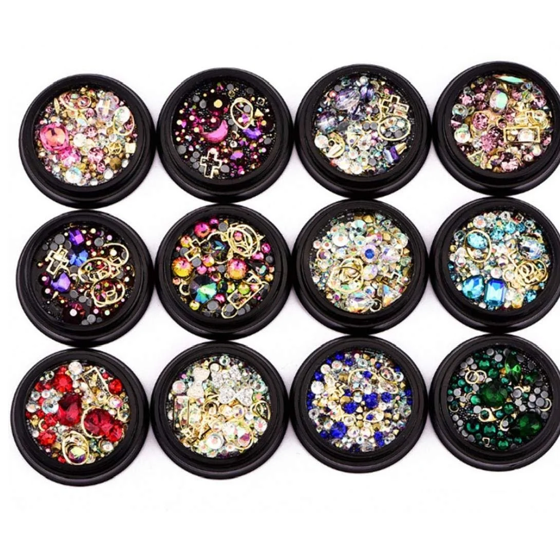 Стразы для ногтей Кристаллы Жемчуг Блестки Разные формы, фото №2