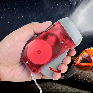 Ручной фонарь с ручным приводом Sereze для чрезвычайных ситуаций, светодиодный, портативный для дома, туризма synthetic.ua - Фото 1